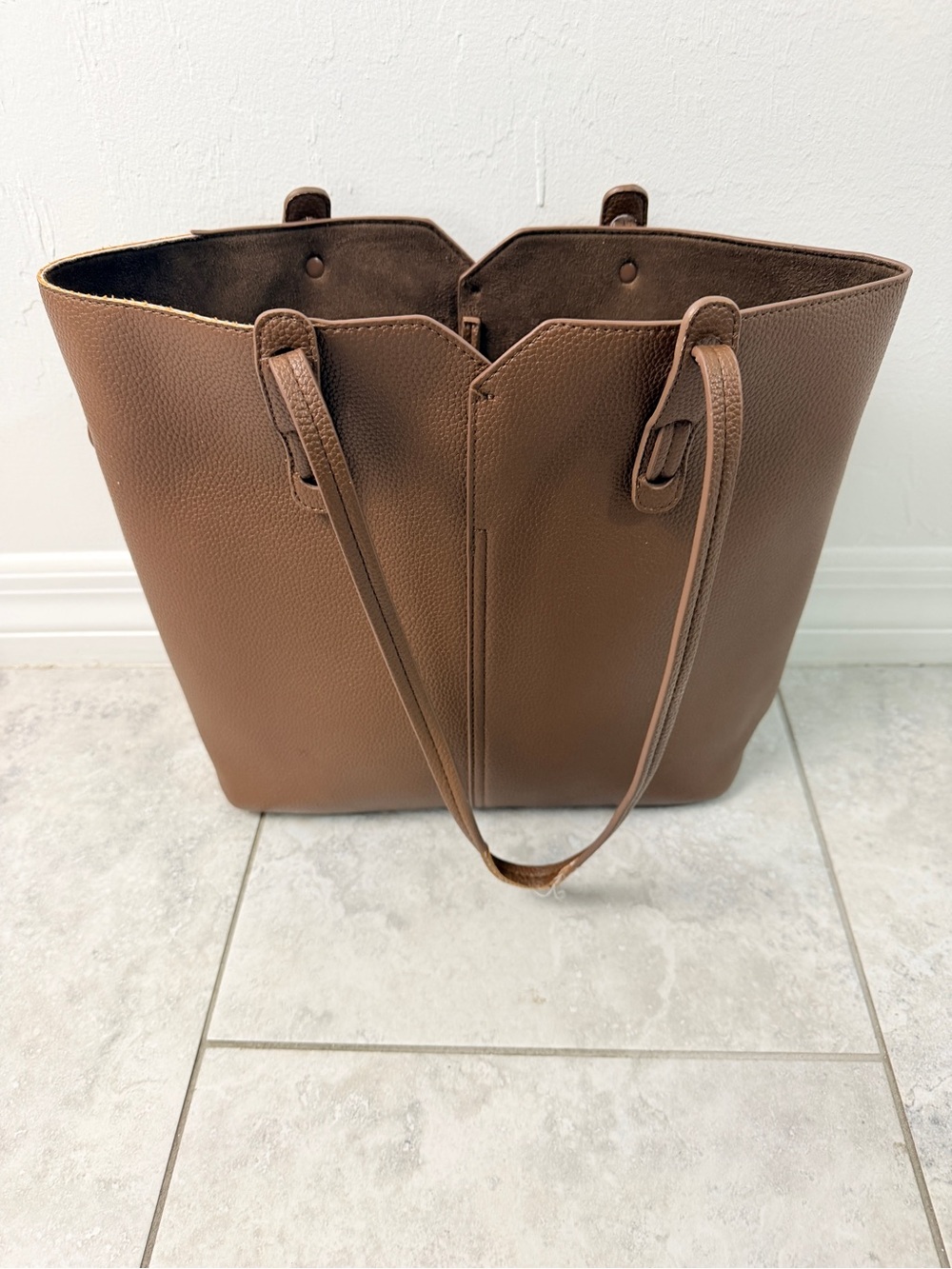 Antik Kraft Brown Leather Tote Bag Women’s Large Shoulder Shopper Purse